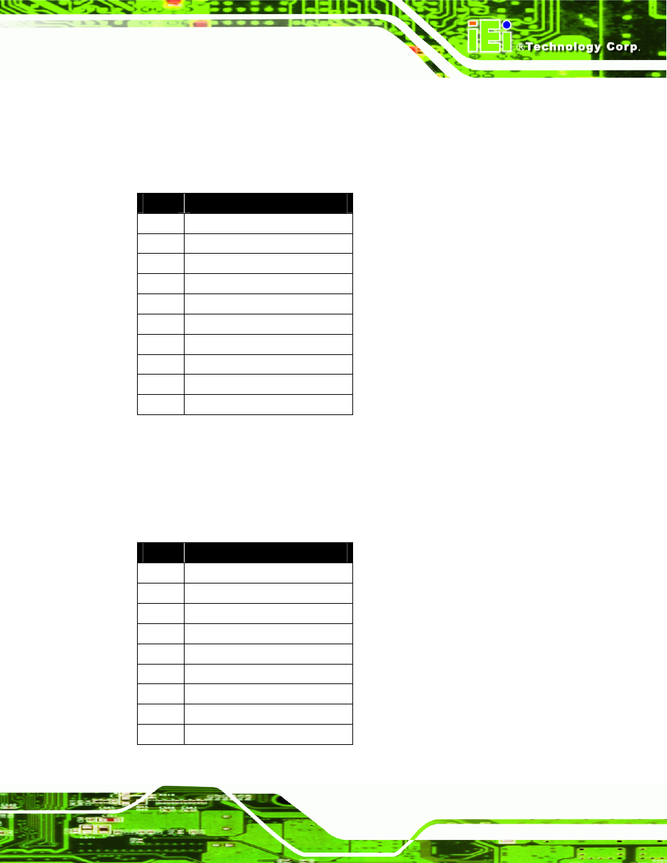 1 ivcme-c604 video/audio input connector (cn1), 2 ivcme-c604 gpio connector (cn2), Table 4-13: ivcme-c604 gpio connector pinouts | IEI Integration IVCME-C604 User Manual | Page 39 / 81