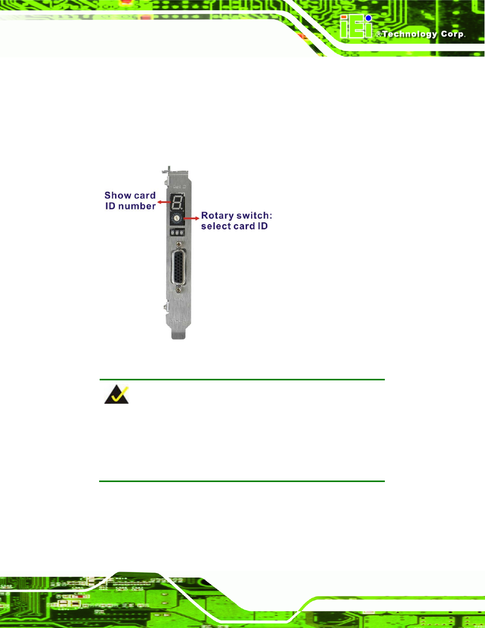 5 set the rotary switch id settings, Figure 5-5: led screen and id rotary switch | IEI Integration IVCME-C604 User Manual | Page 47 / 81
