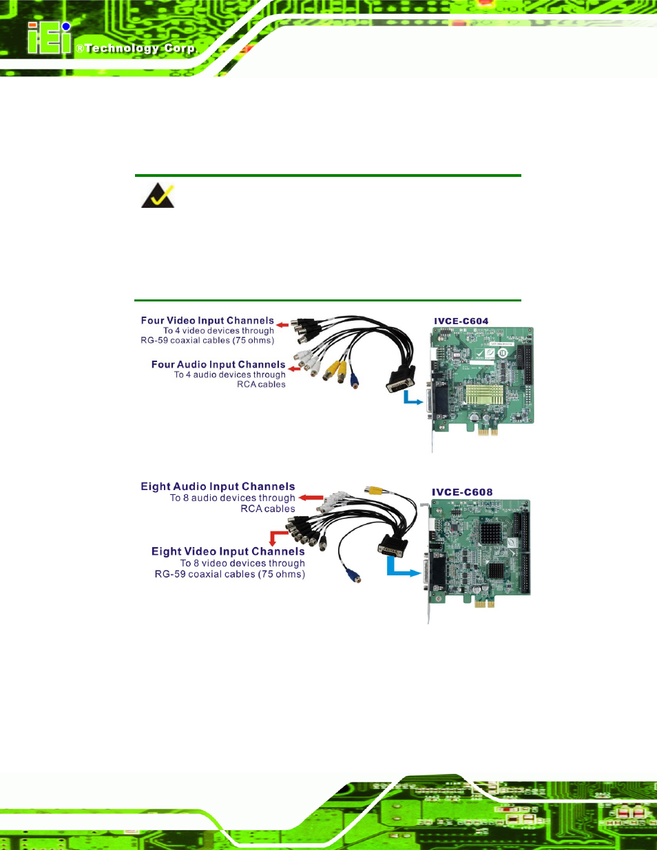 6 video and audio input connection, Figure 5-6: video and audio input connection | IEI Integration IVCME-C604 User Manual | Page 48 / 81