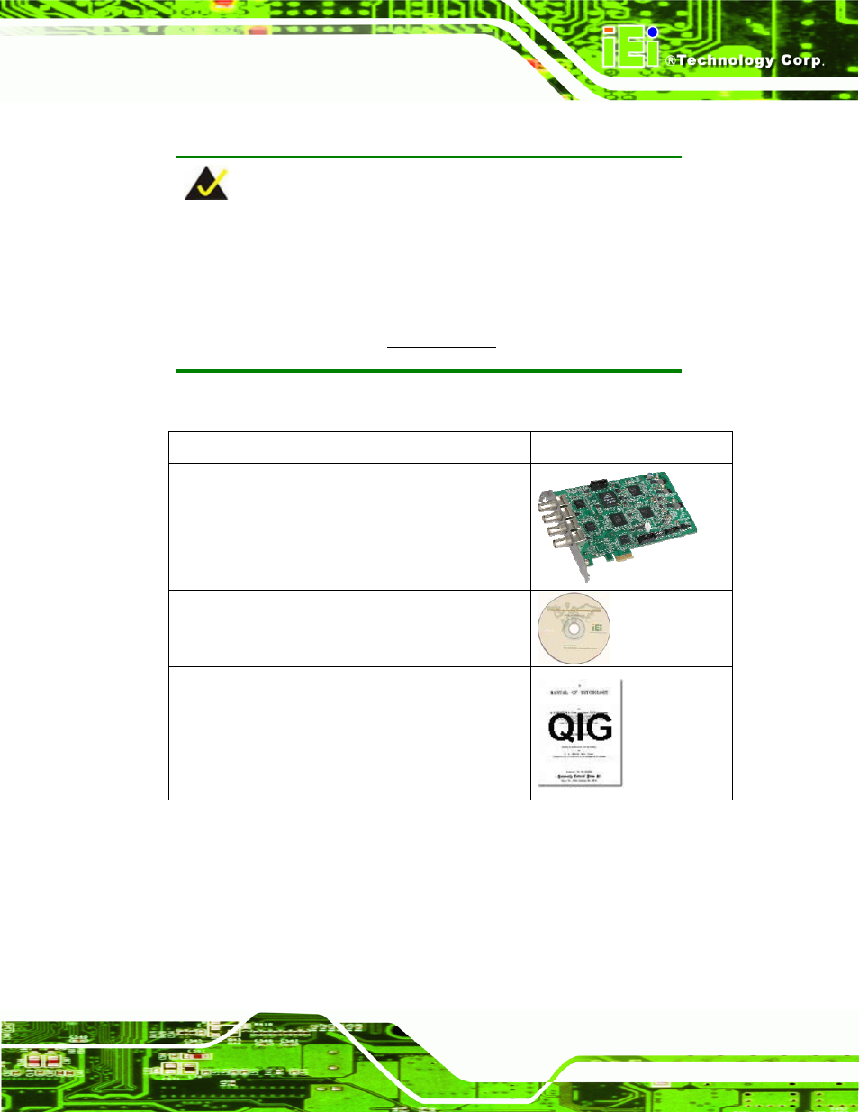 3 unpacking checklist, 2 hardware installation procedure, Ardware | Nstallation, Rocedure, Table 2-1: package list contents | IEI Integration HDC-502E User Manual | Page 16 / 40