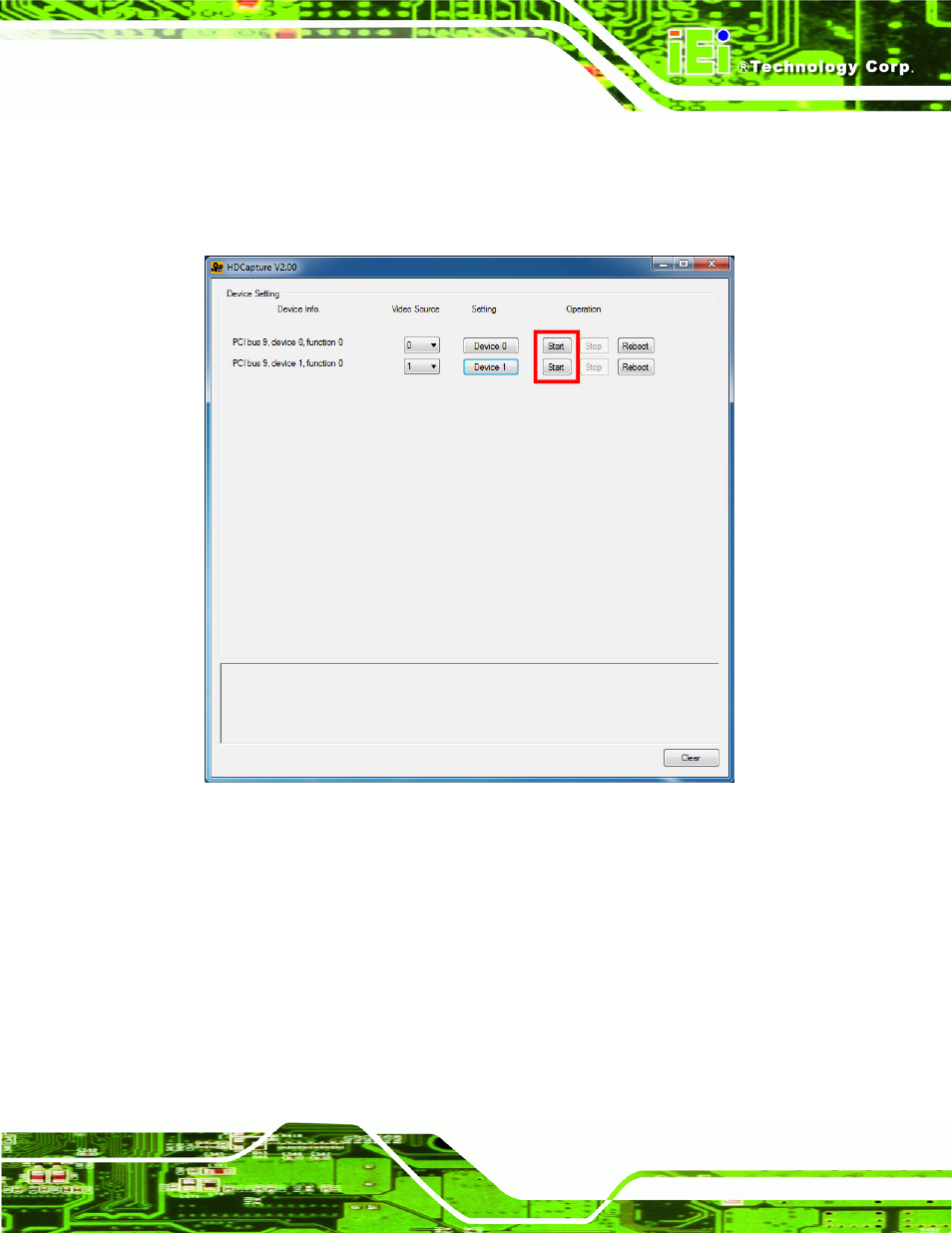 3 video capture, Ideo, Apture | Figure 4-4: capturing video | IEI Integration HDC-502E User Manual | Page 34 / 40