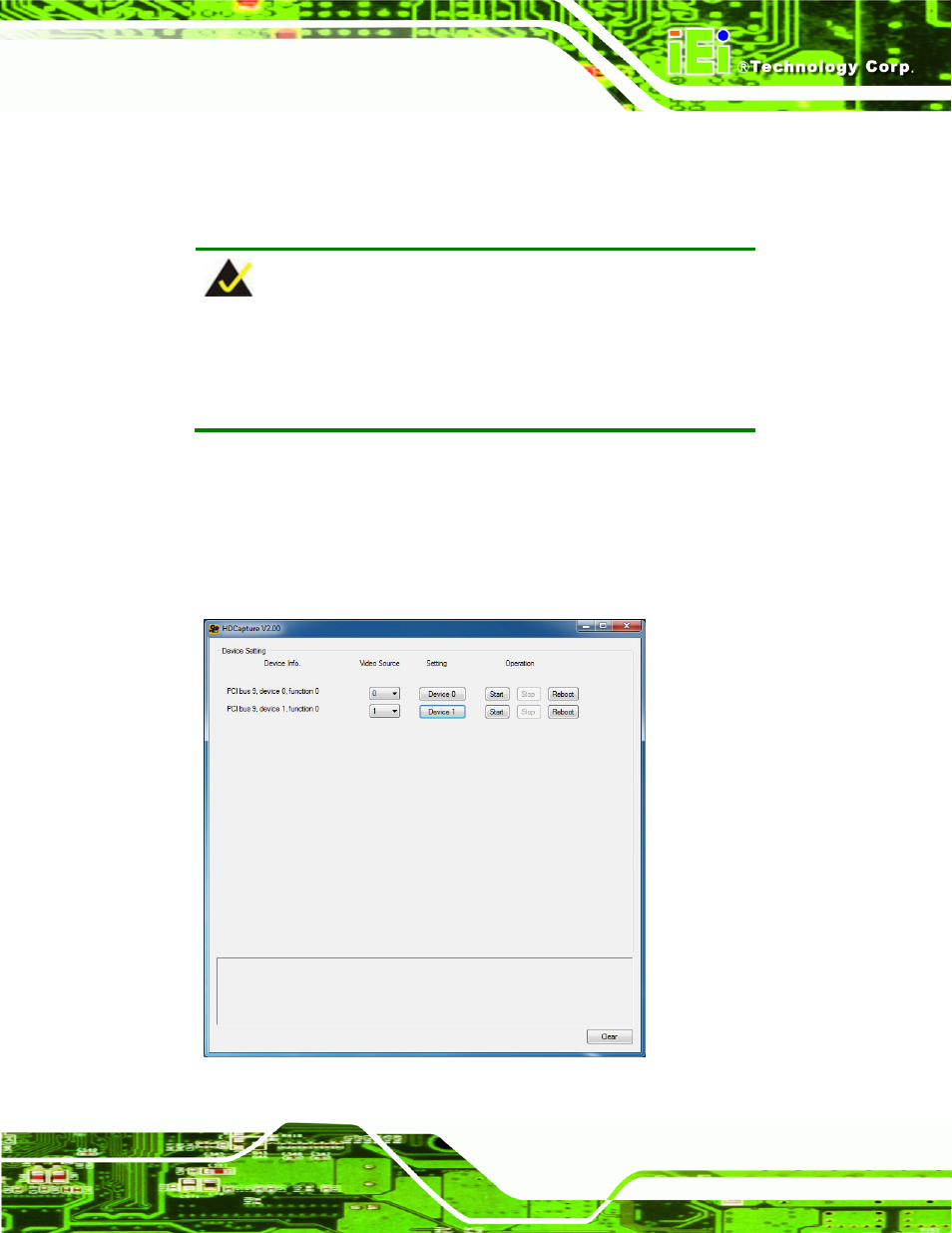 1 hdcapture sdk overview, 2 video configuration, Apture | Verview, Ideo, Onfiguration | IEI Integration HDC-502E_SDK_Windows User Manual | Page 21 / 57