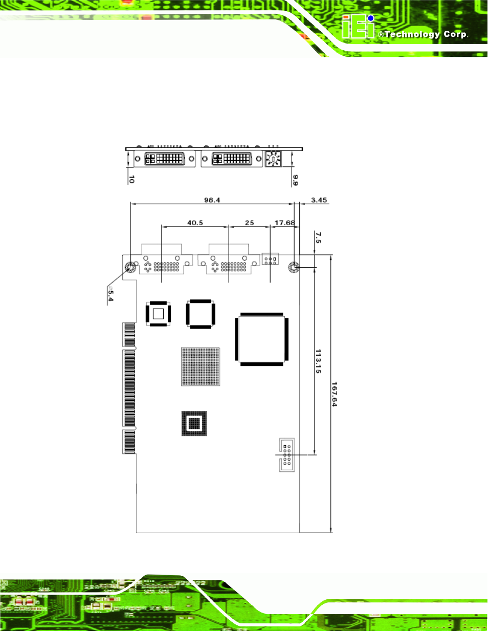 6 dimensions, 1 hdc-401 dimensions, Imensions | Figure 1-4: hdc-401 dimensions (mm) | IEI Integration HDC-4x-Series User Manual | Page 14 / 65