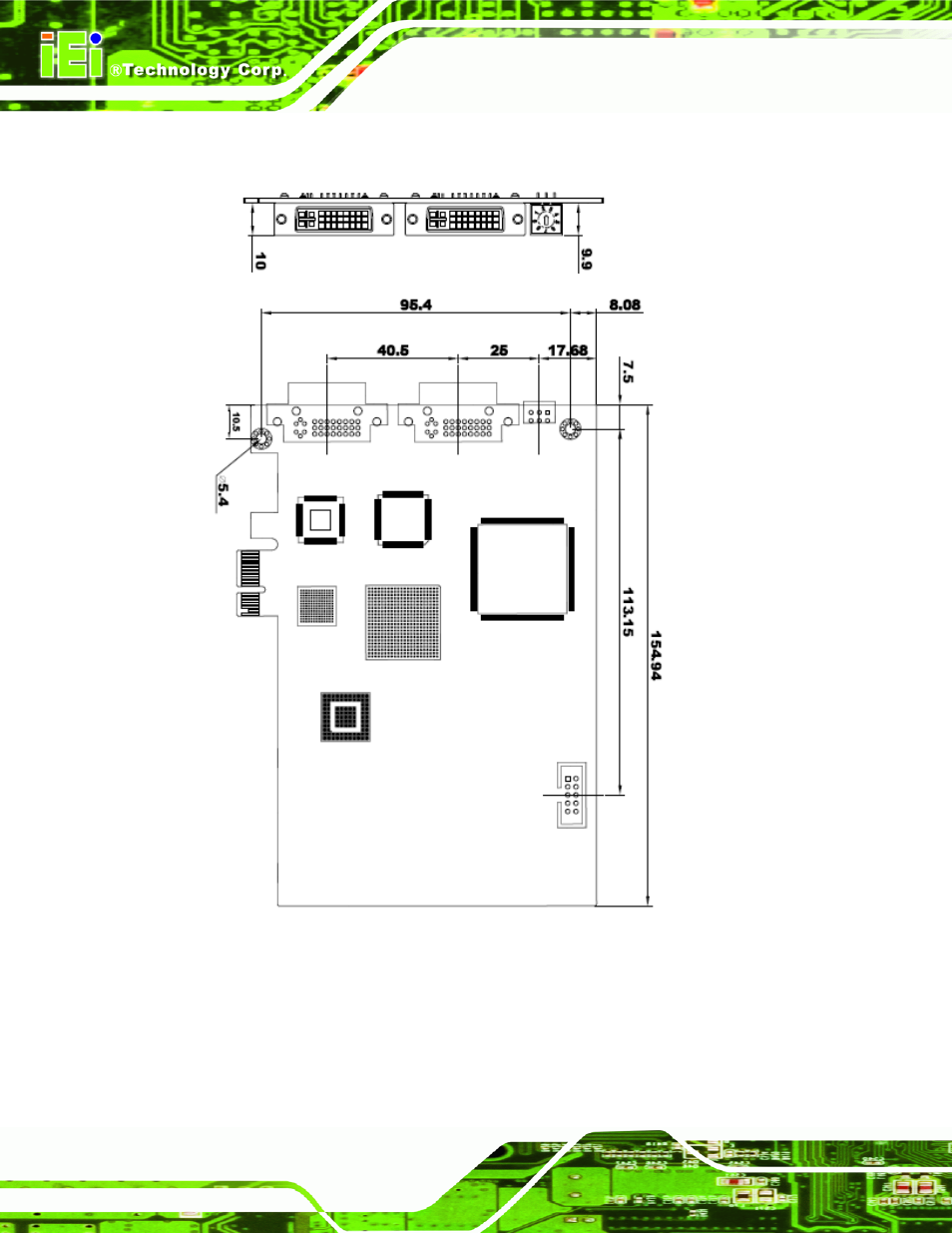 2 hdc-401e dimensions, Figure 1-5: hdc-401e dimensions (mm) | IEI Integration HDC-4x-Series User Manual | Page 15 / 65