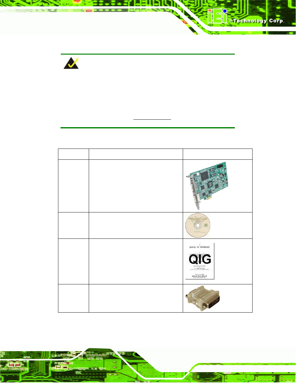 3 unpacking checklist, Table 2-1: package list contents | IEI Integration HDC-4x-Series User Manual | Page 18 / 65