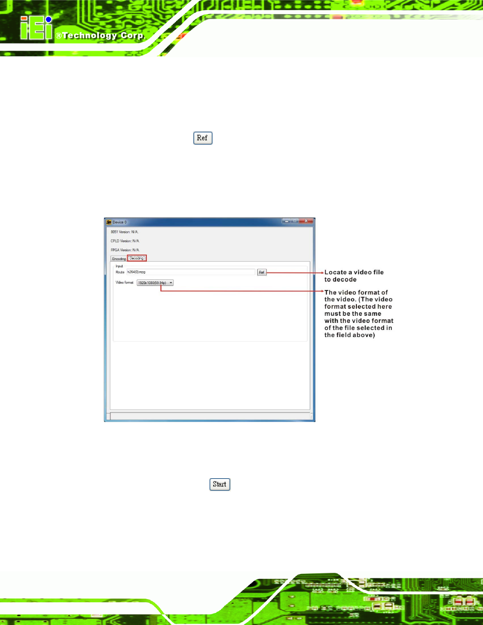 Figure 4-4: decoding settings | IEI Integration HDC-4x-Series User Manual | Page 37 / 65
