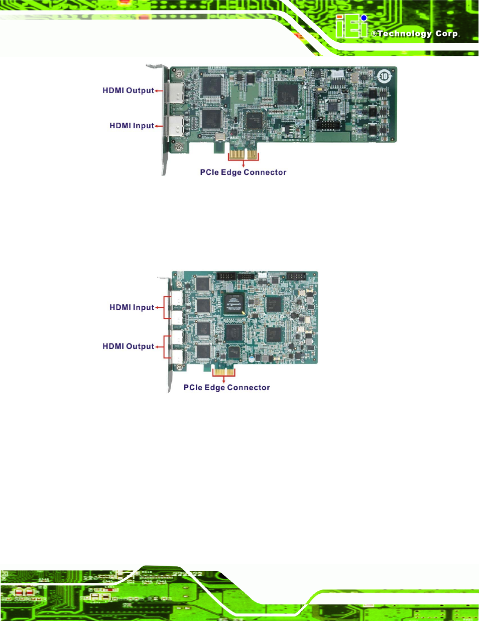 3 hdc-302e, 4 hdc-304e, Figure 1-3: hdc-301e connector overview | Figure 1-4: hdc-302e connector overview | IEI Integration HDC-3x-Series User Manual | Page 13 / 61