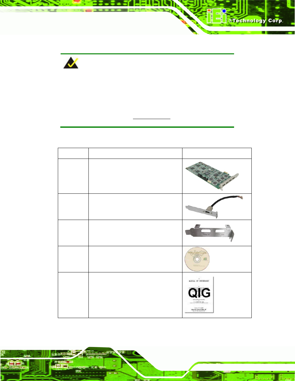 3 unpacking checklist, Table 2-1: package list contents | IEI Integration HDC-3x-Series User Manual | Page 23 / 61