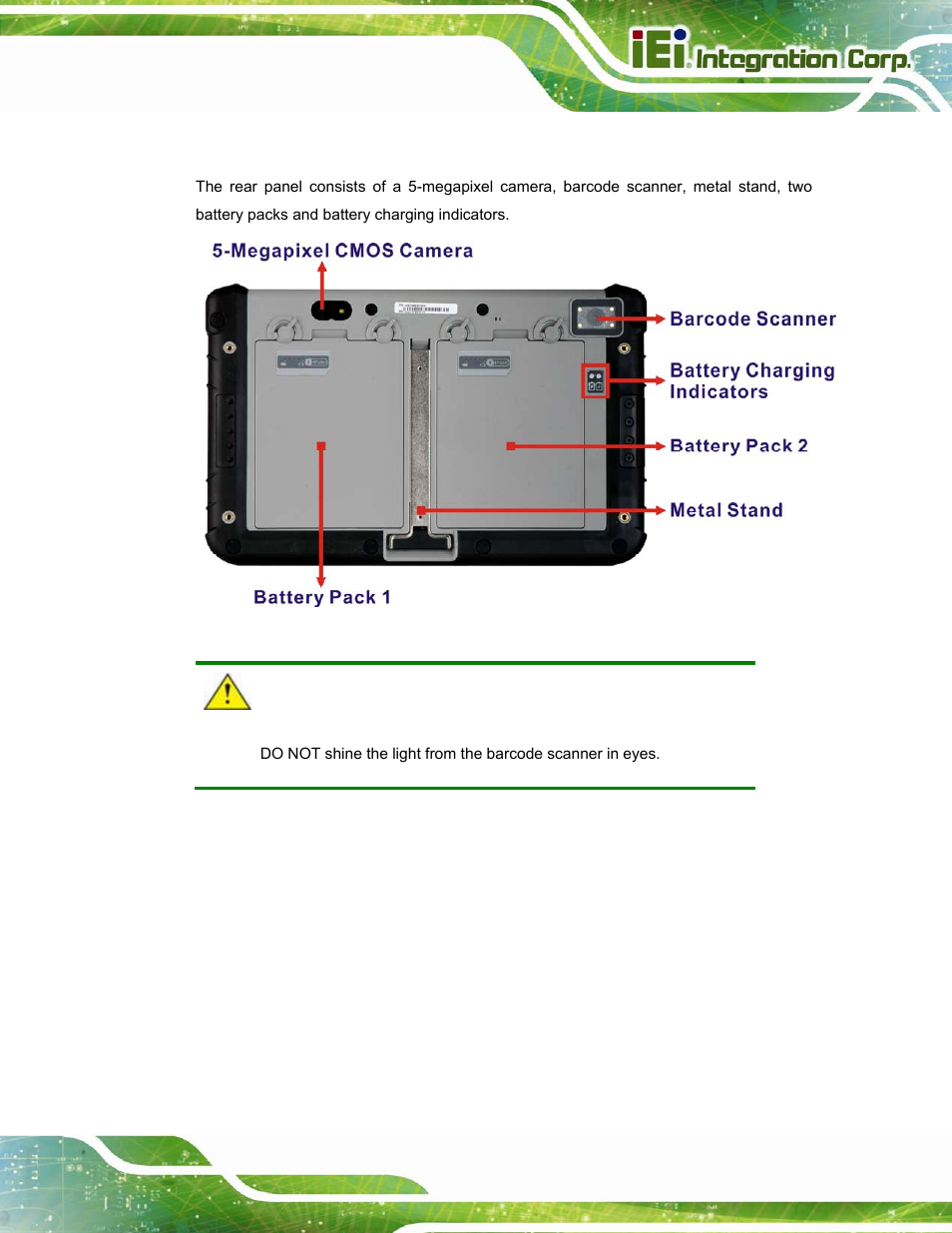5 rear panel, Anel, Figure 1-4: rear panel | IEI Integration ICECARE 7 User Manual | Page 16 / 95