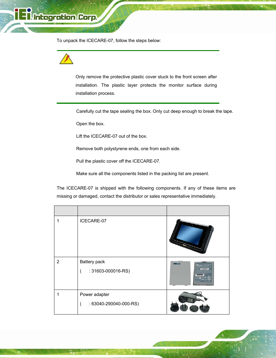 IEI Integration ICECARE 7 User Manual | Page 23 / 95