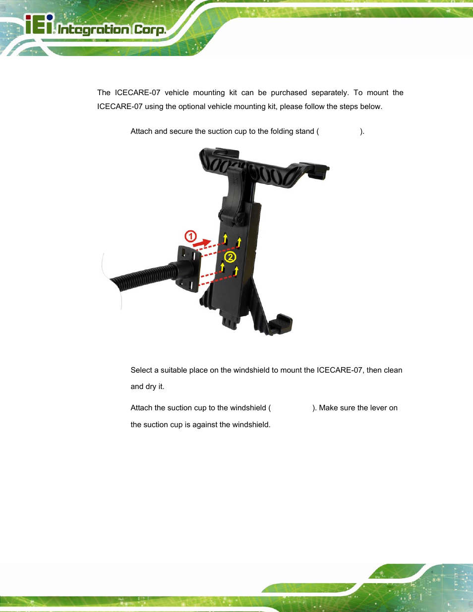 7 mounting the icecare-07 (optional), Ounting the, Icecare-07 | Ptional | IEI Integration ICECARE 7 User Manual | Page 35 / 95