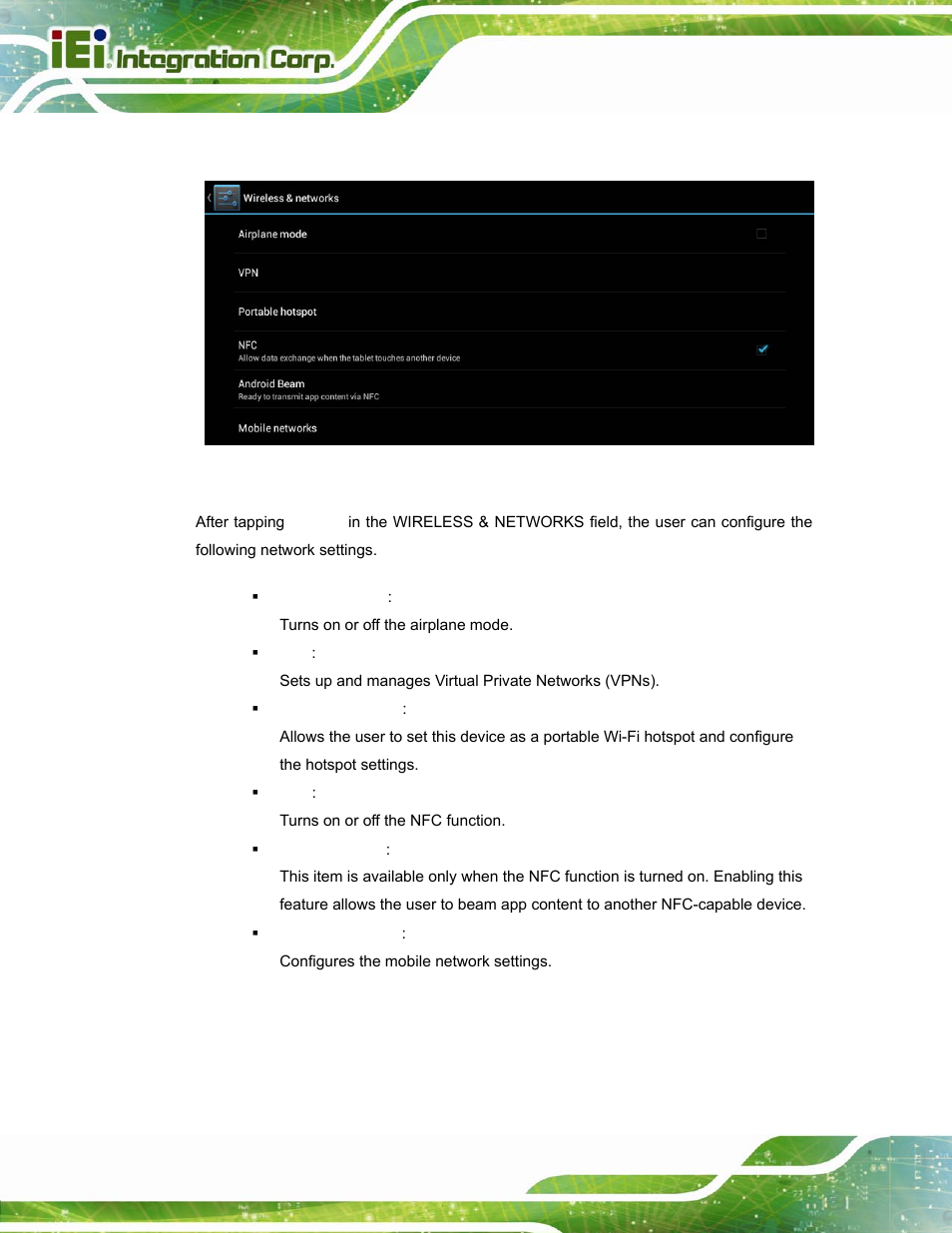 1 more settings, Figure 4-5: more settings menu | IEI Integration ICECARE 7 User Manual | Page 51 / 95