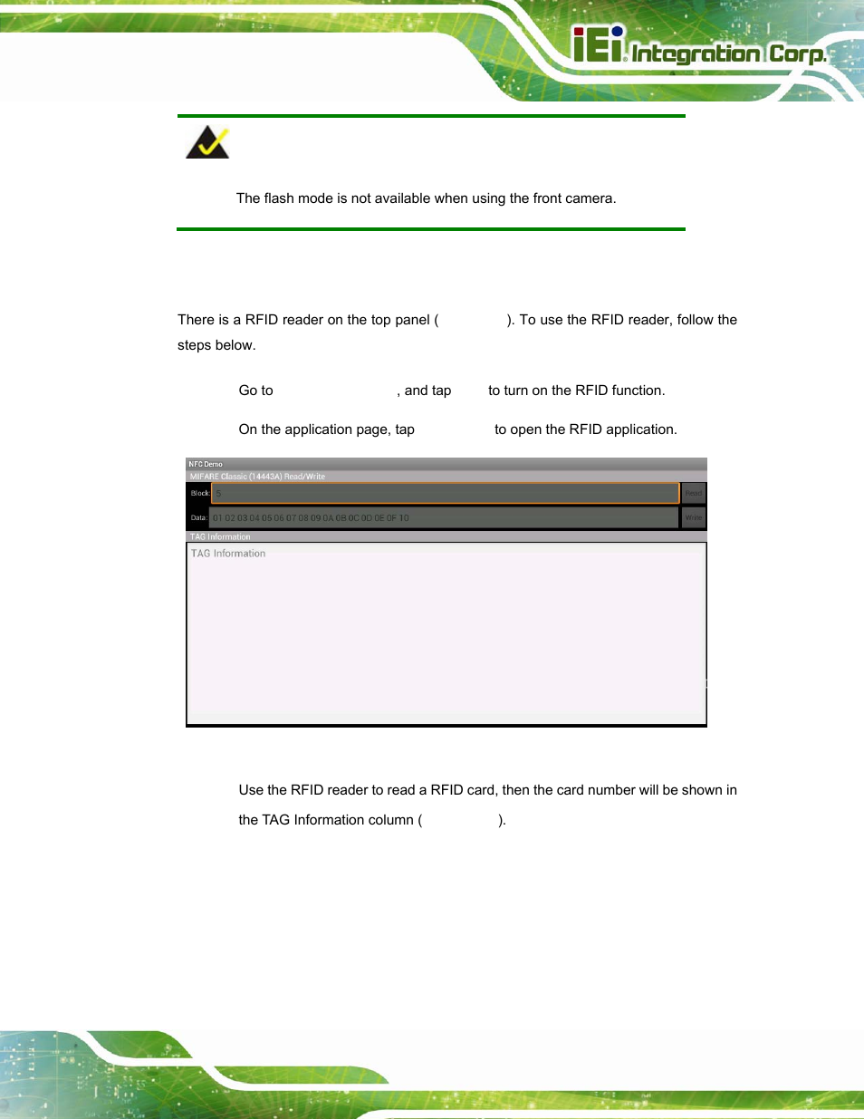 7 rfid reader, Rfid, Eader | Figure 4-22: rfid application | IEI Integration ICECARE 7 User Manual | Page 64 / 95