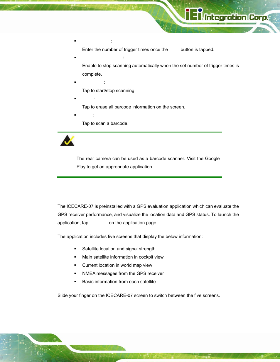 9 gps | IEI Integration ICECARE 7 User Manual | Page 66 / 95