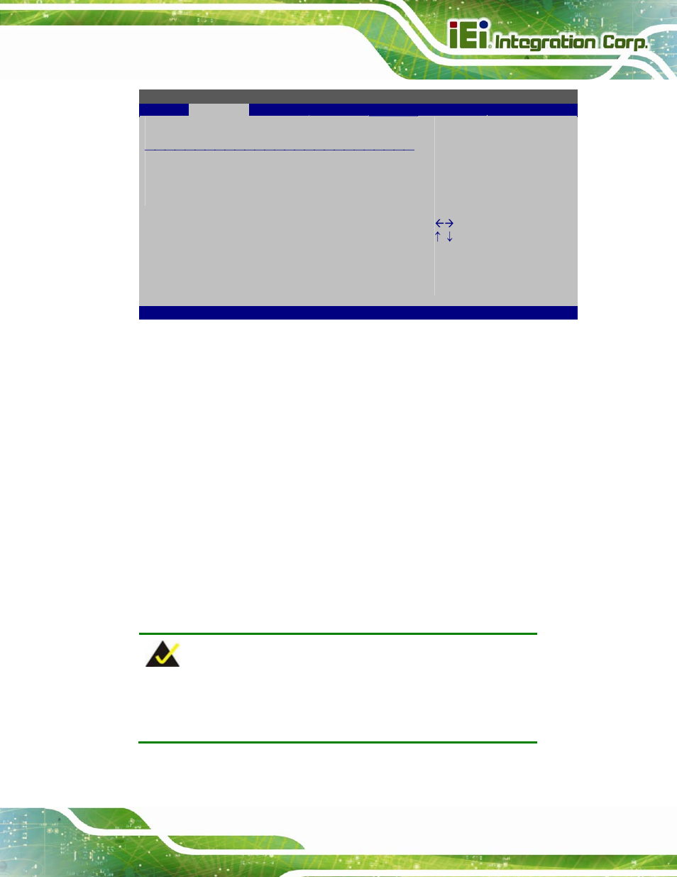 B.4 setup procedure for linux, Etup, Rocedure for | Inux, Bios menu 22: iei feature | IEI Integration AVL-3000 User Manual | Page 125 / 151