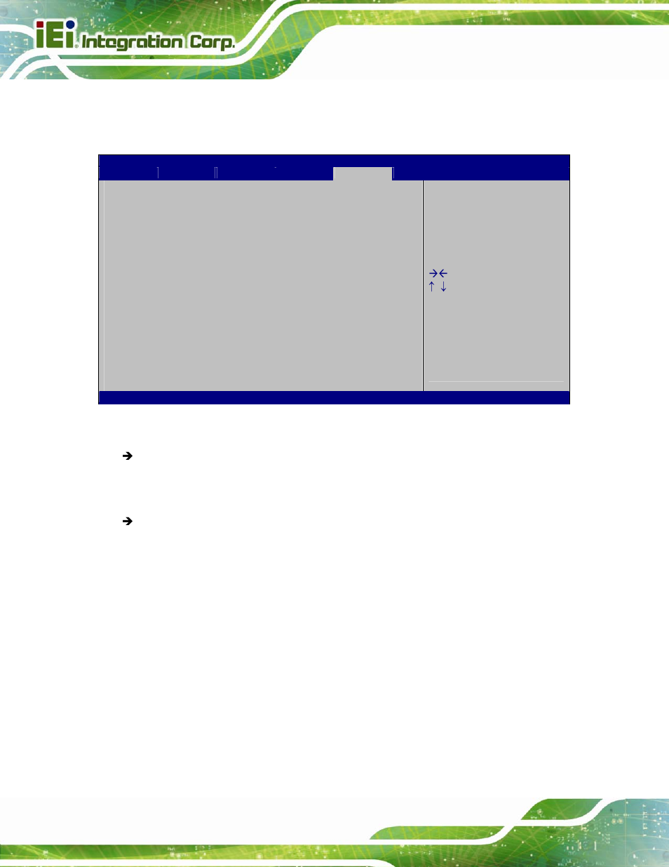 6 security, 7 save & exit, Ecurity | Bios menu 20: security | IEI Integration AVL-3000 User Manual | Page 74 / 151