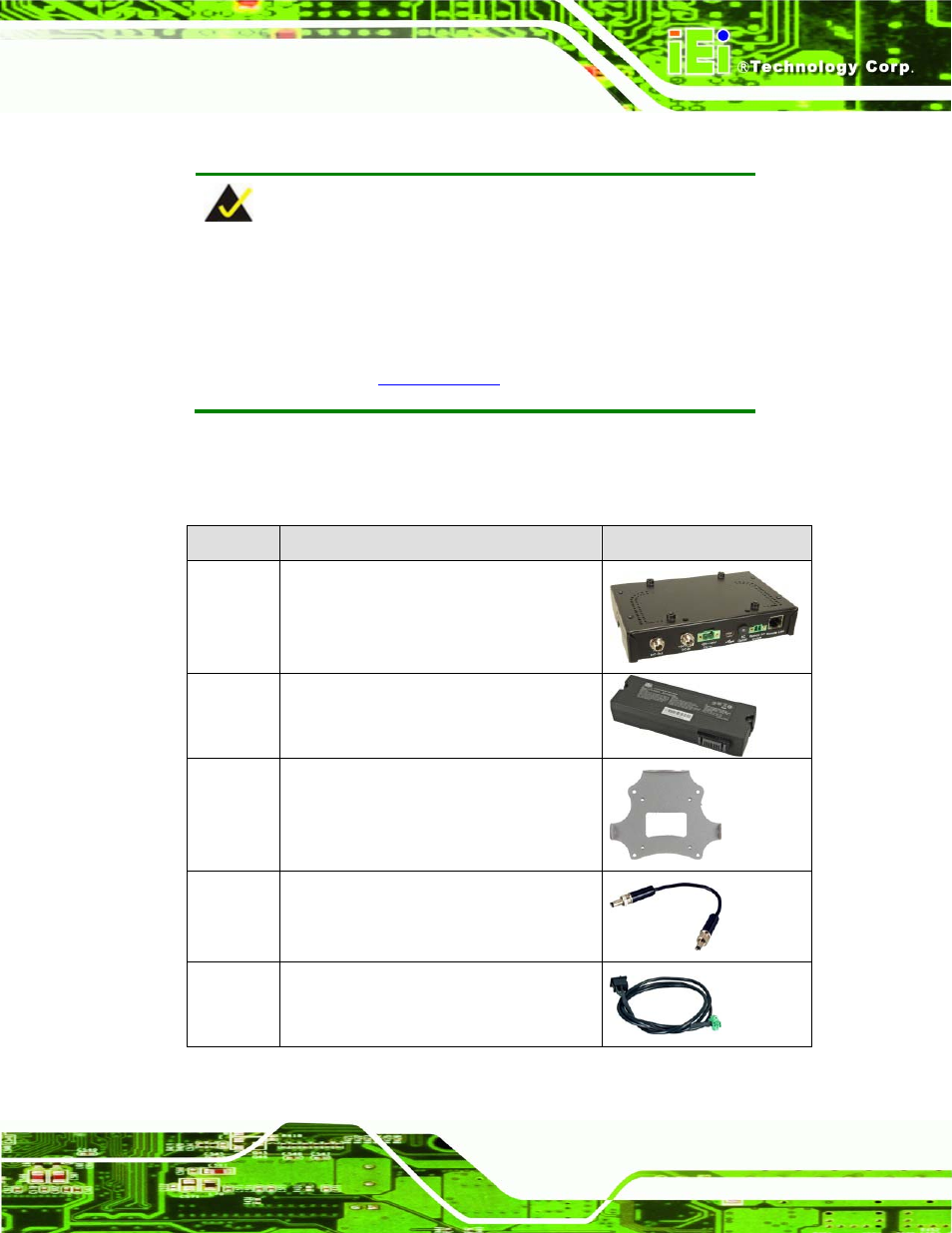 3 unpacking checklist, 1 package contents, Npacking | Hecklist | IEI Integration AUPS-AB10-20 v1.00 User Manual | Page 24 / 50