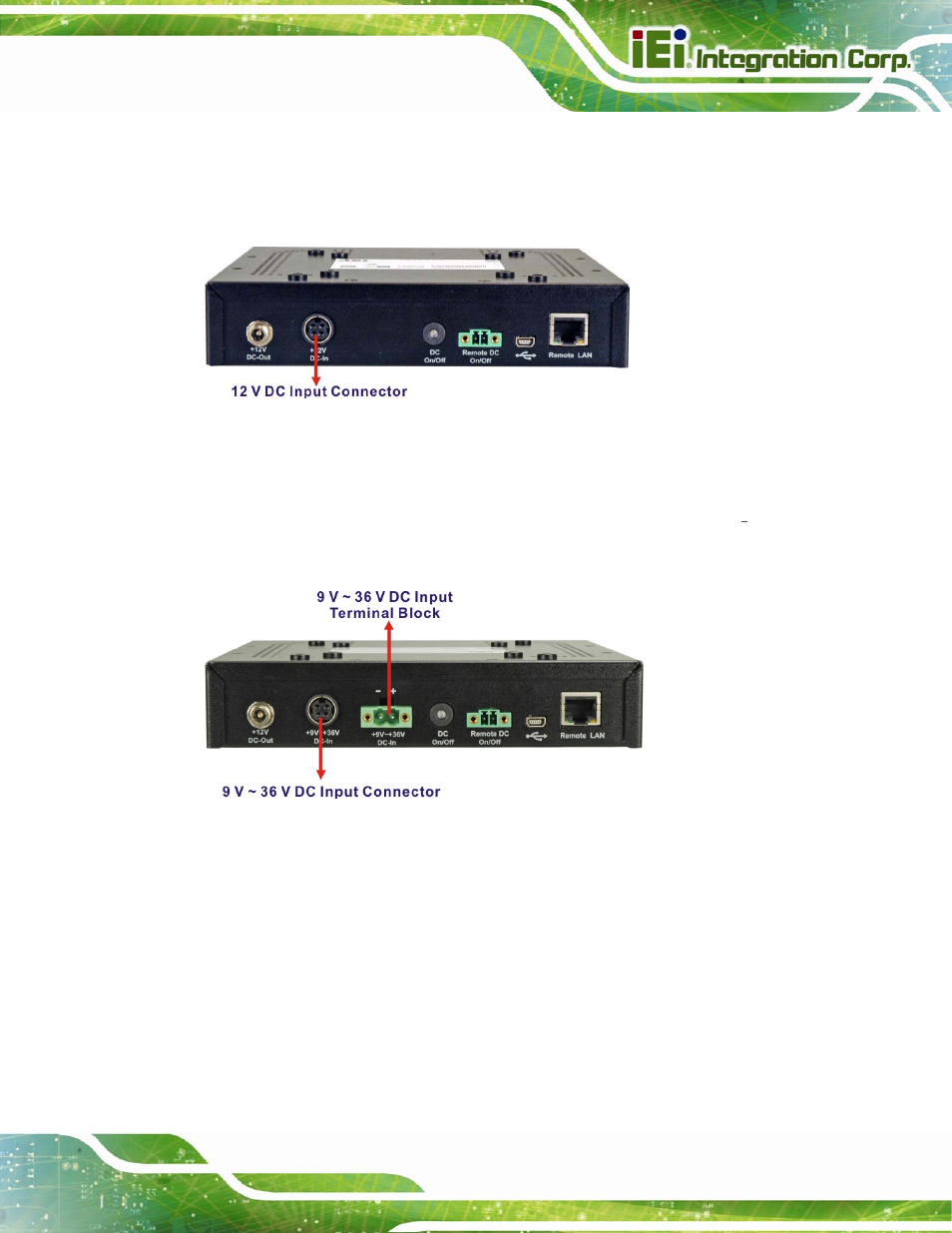 3 aups-b10 power input connector, 4 aups-b20 power input connectors | IEI Integration AUPS-AB10-20 v1.01 User Manual | Page 15 / 55