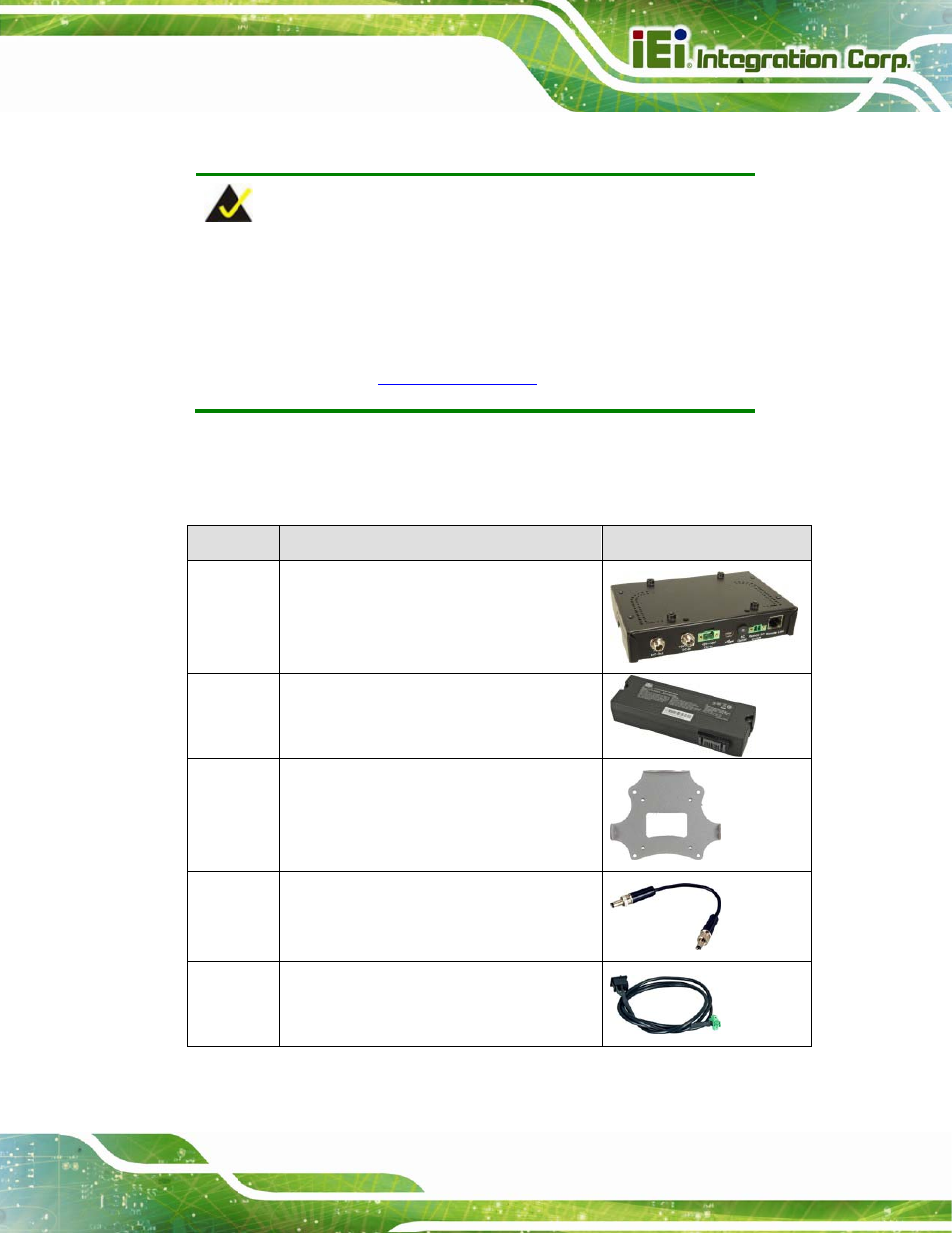 3 unpacking checklist, 1 package contents | IEI Integration AUPS-AB10-20 v1.01 User Manual | Page 23 / 55