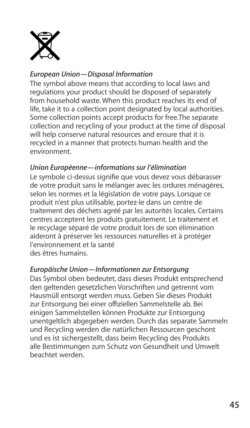 Apple Magic Mouse User Manual | Page 45 / 46