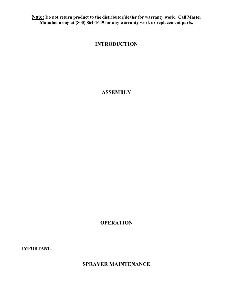 Master Manufacturing Economy ATV Sprayer User Manual | Page 2 / 5