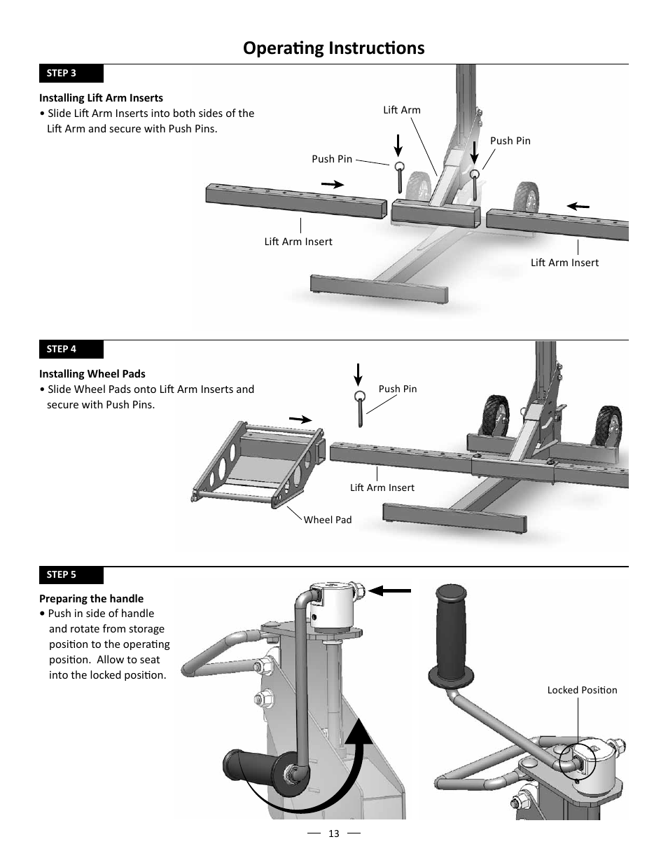 Operating instructions | MoJack John Deere XD Lift User Manual | Page 13 / 24