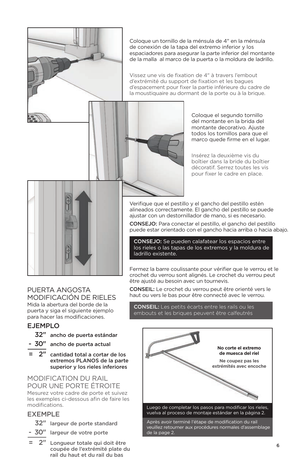ODL Brisa Retractable Screen Doors - sliding doors User Manual | Page 15 / 16