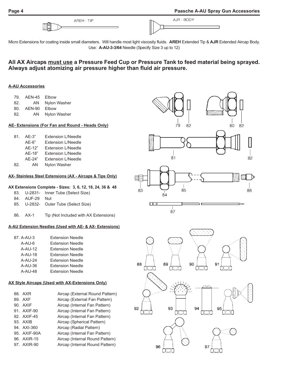 Paasche Airbrush A-AU-PL User Manual | Page 4 / 4