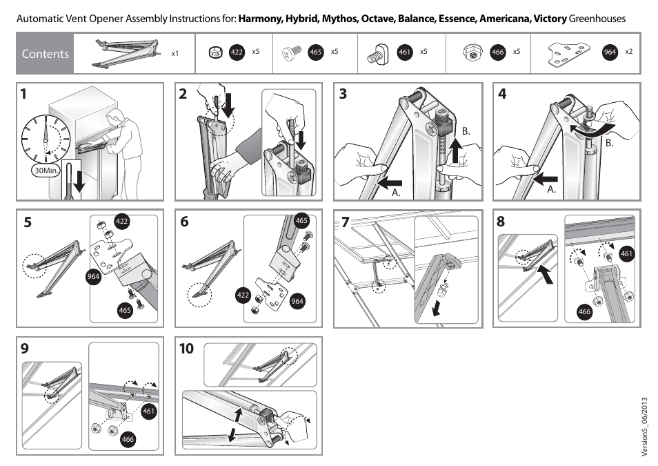 Palram Applications Automatic Louvre Opener For All PALRAM’s Greenhouses User Manual | Page 6 / 6