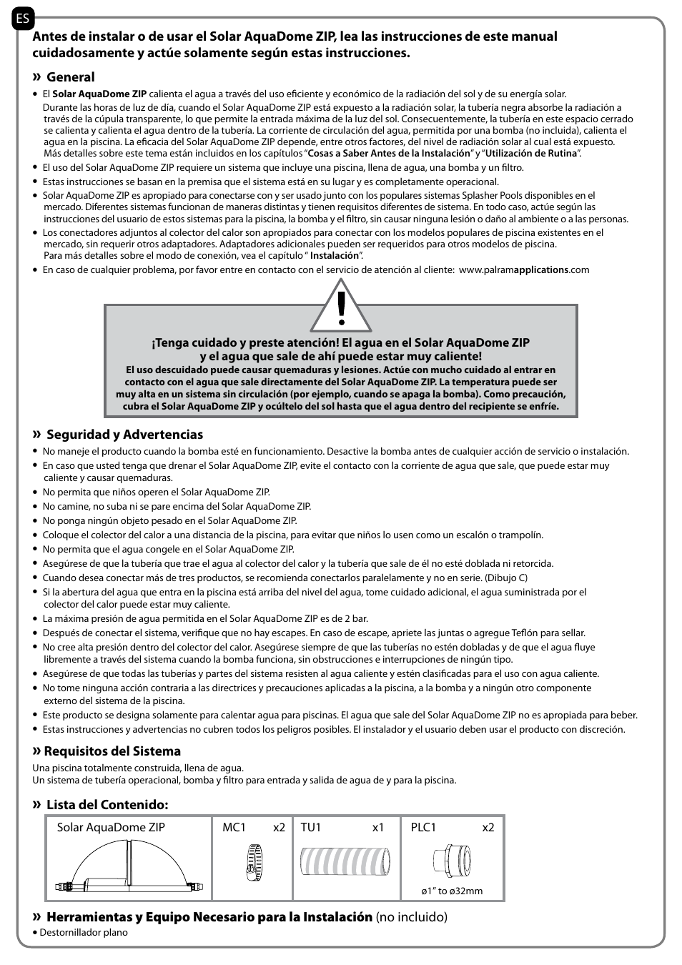 Palram Applications Solar AquaDome ZIP User Manual | Page 11 / 22