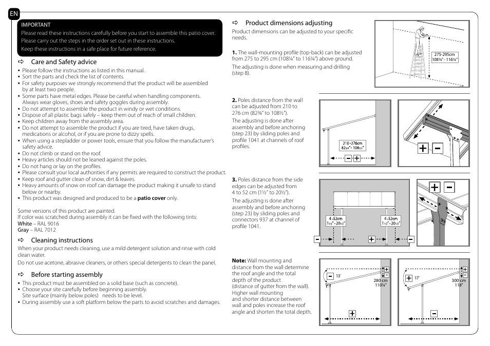 Poly-Tex Feria - Patio Cover 3000 User Manual | Page 2 / 29