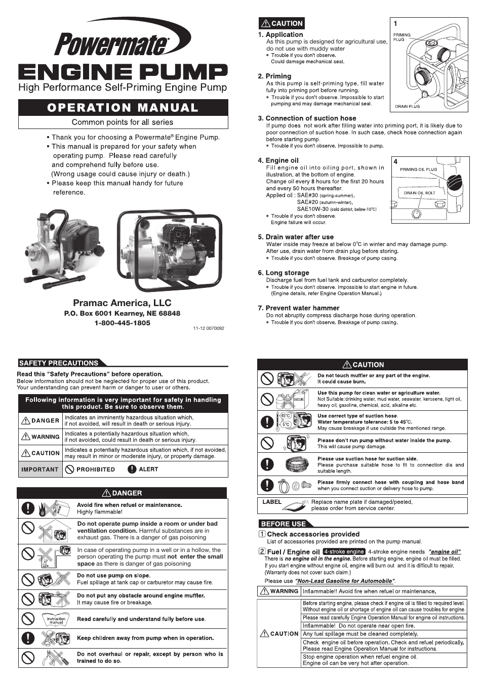 Powermate PP0100364 User Manual | 4 pages