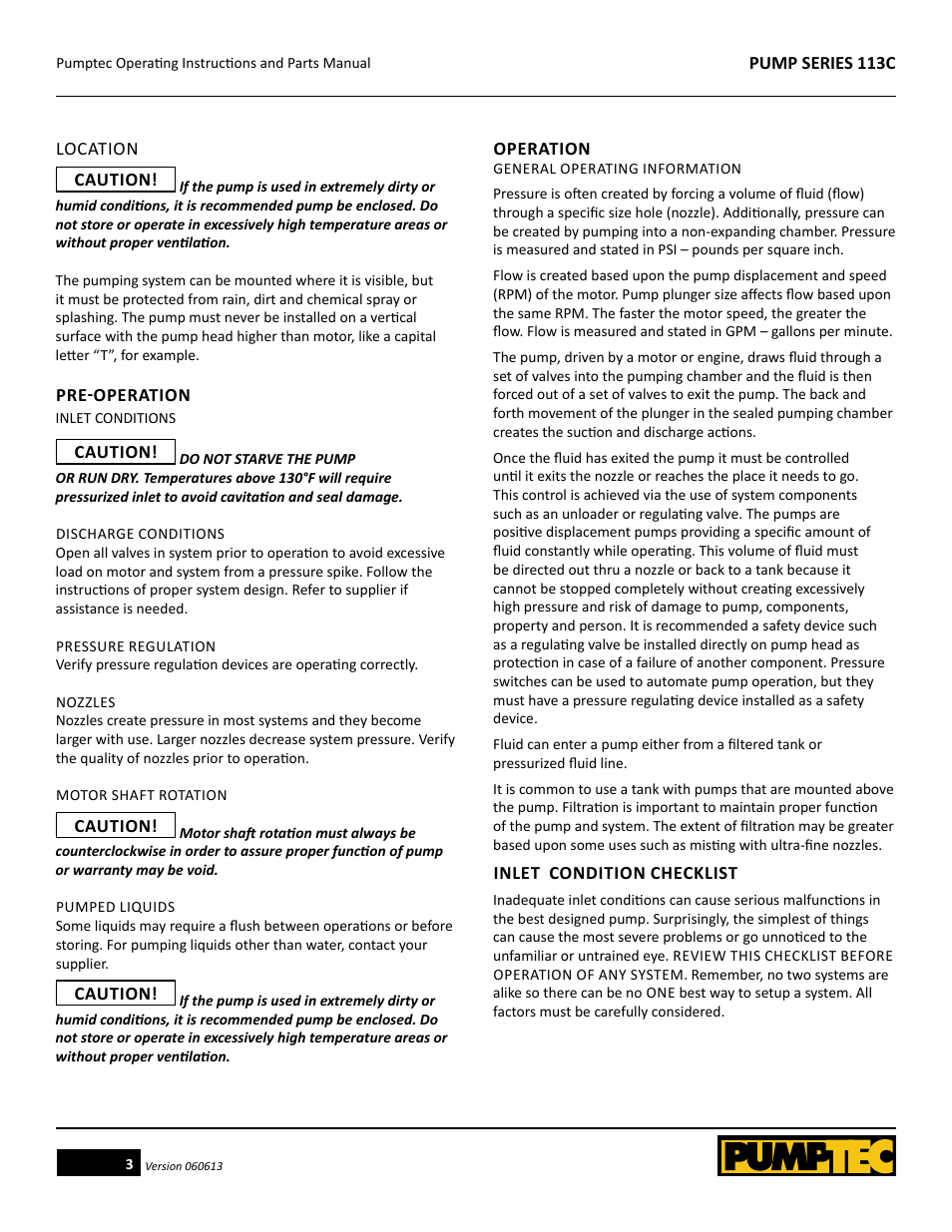 Pumptec 113C SERIES User Manual | Page 3 / 11