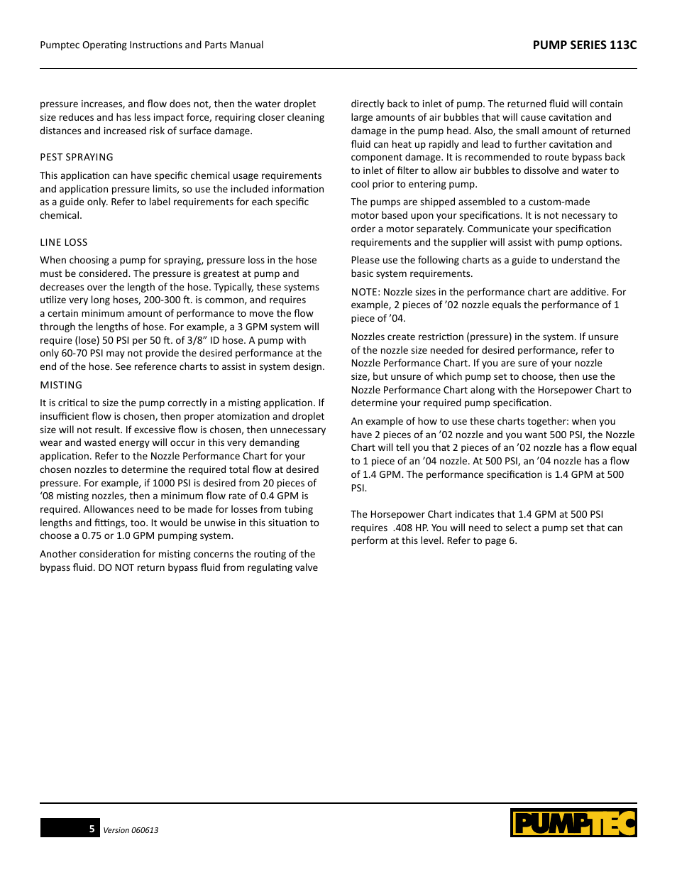 Pumptec 113C SERIES User Manual | Page 5 / 11
