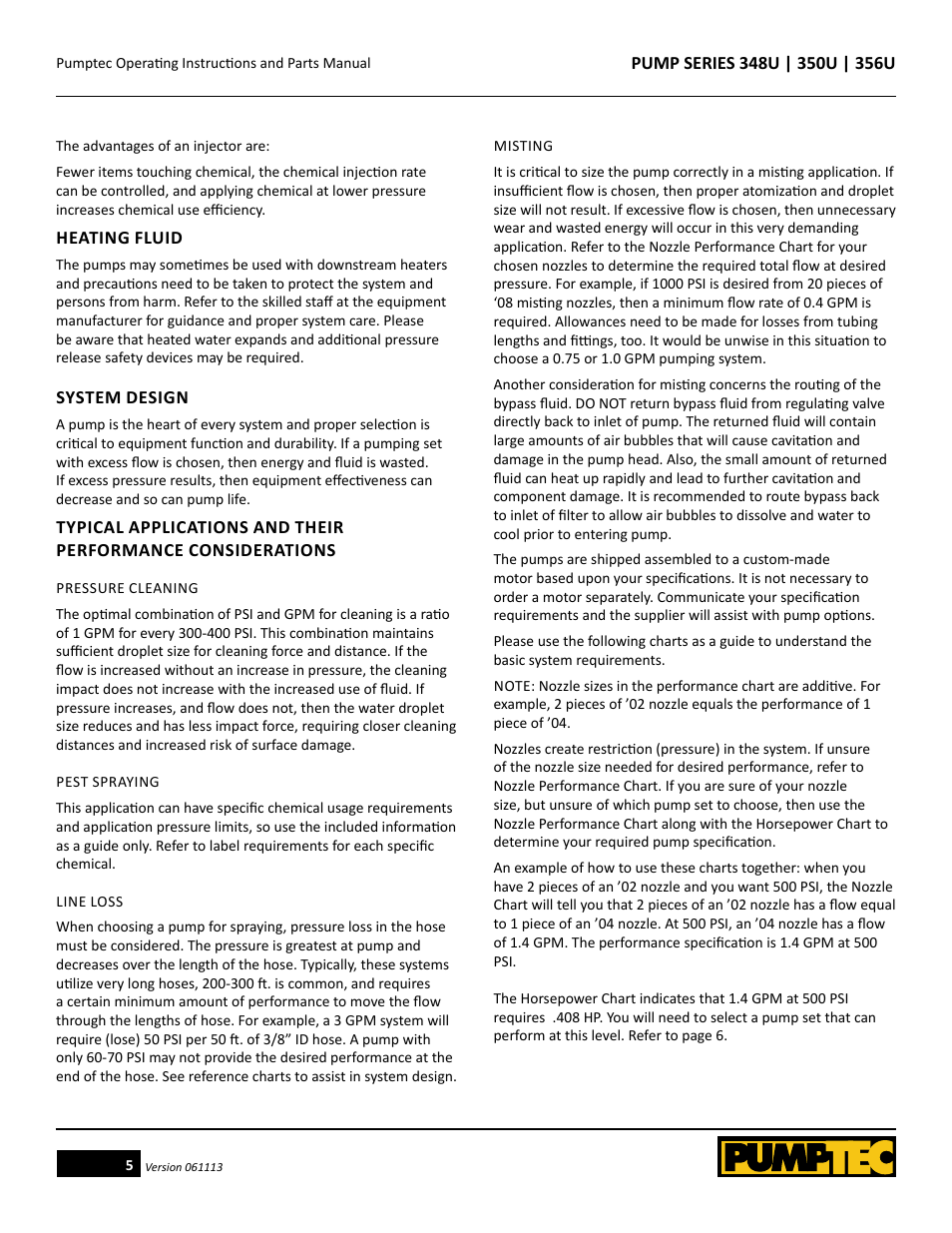 Pumptec 356U SERIES User Manual | Page 5 / 11