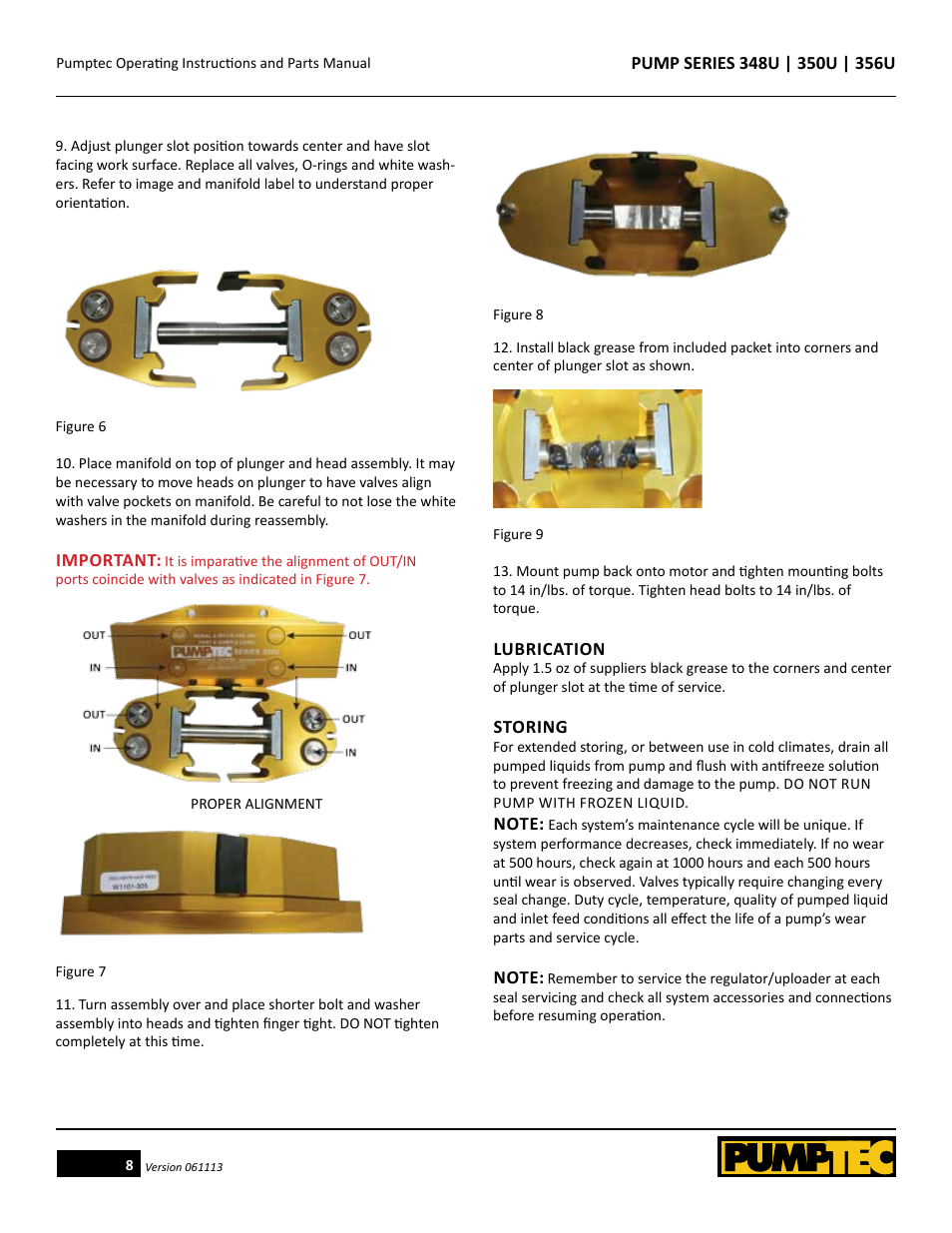 Pumptec 356U SERIES User Manual | Page 8 / 11