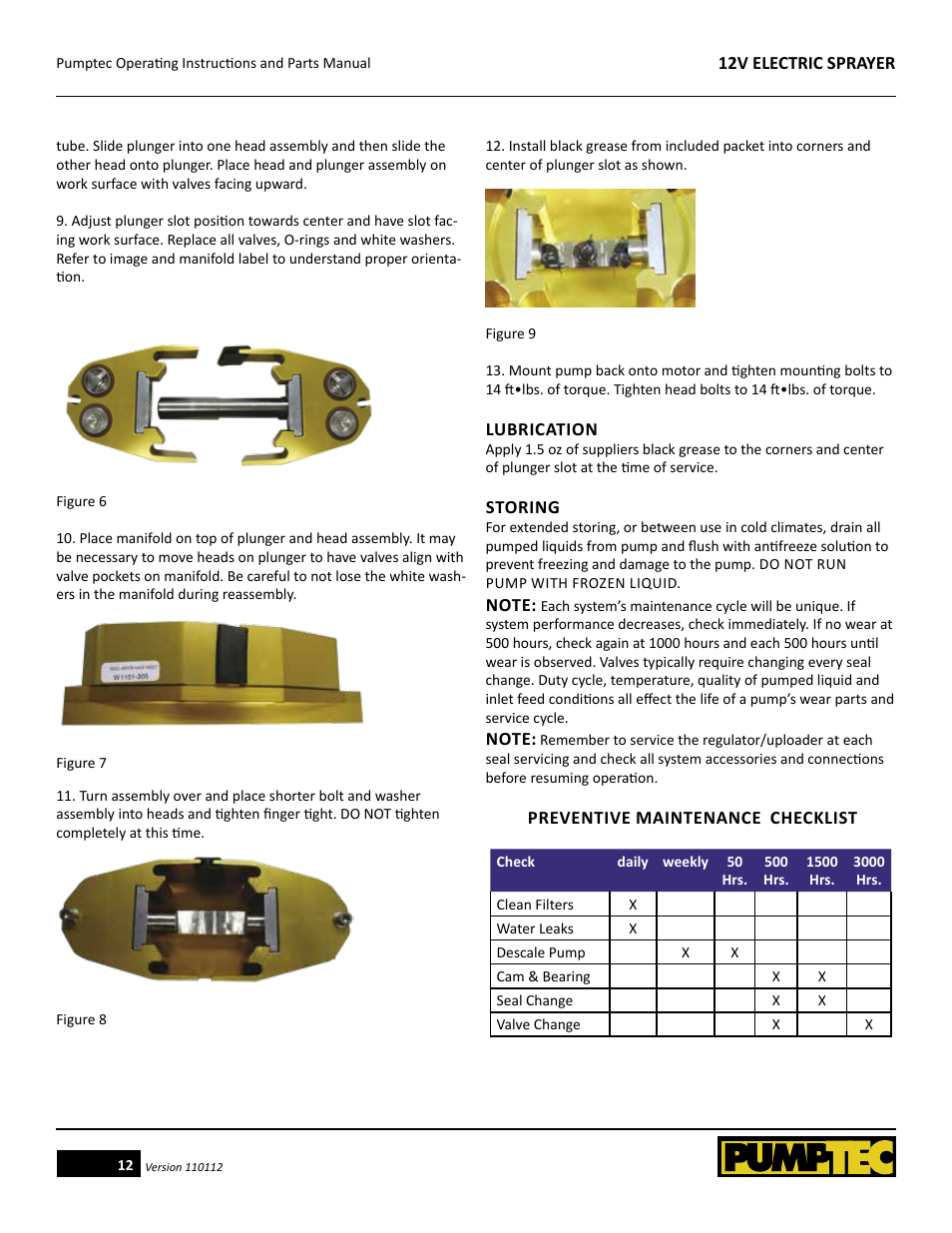 Pumptec ELECTRIC SPRAYER 12V User Manual | Page 12 / 23