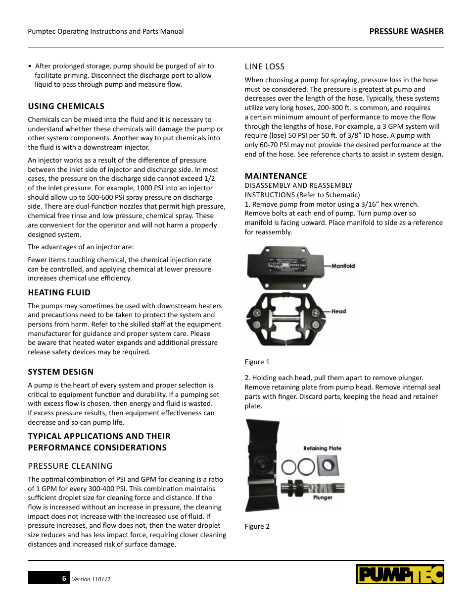 Pumptec PRESSURE WASHER User Manual | Page 6 / 13