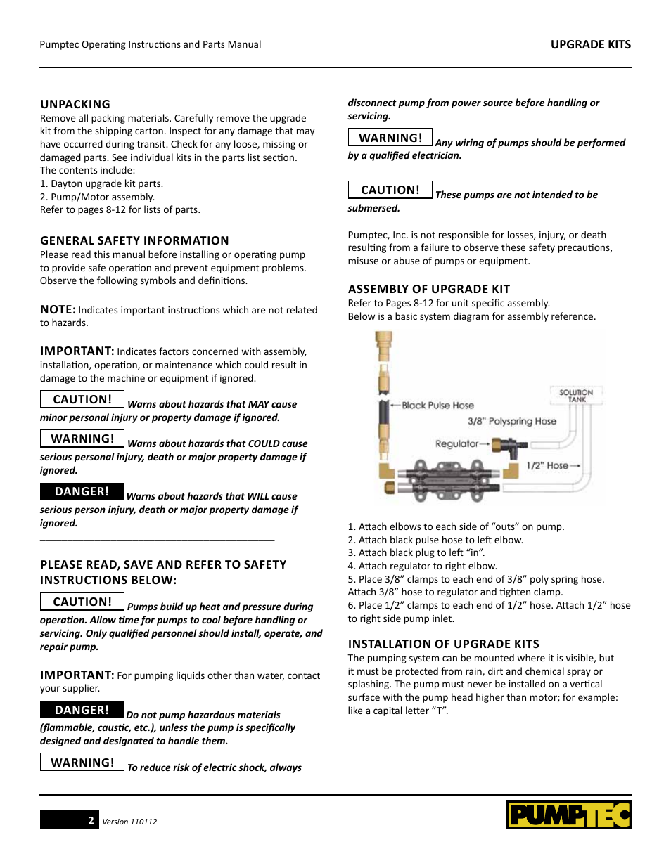 Pumptec High Performance Upgrade Kits for Plunger Pumps User Manual | Page 2 / 14