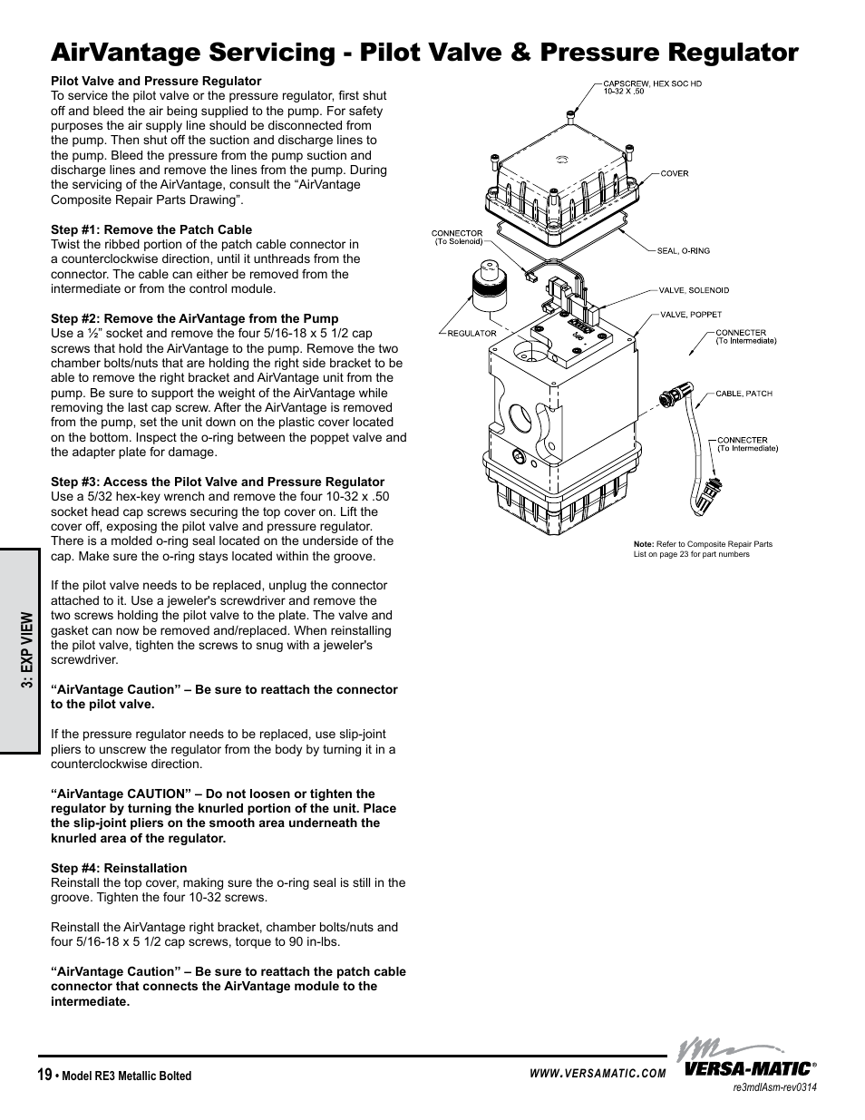 Versa-Matic 3 Bolted Metallic Ball Valve Pumps (RE3) User Manual | Page 22 / 29