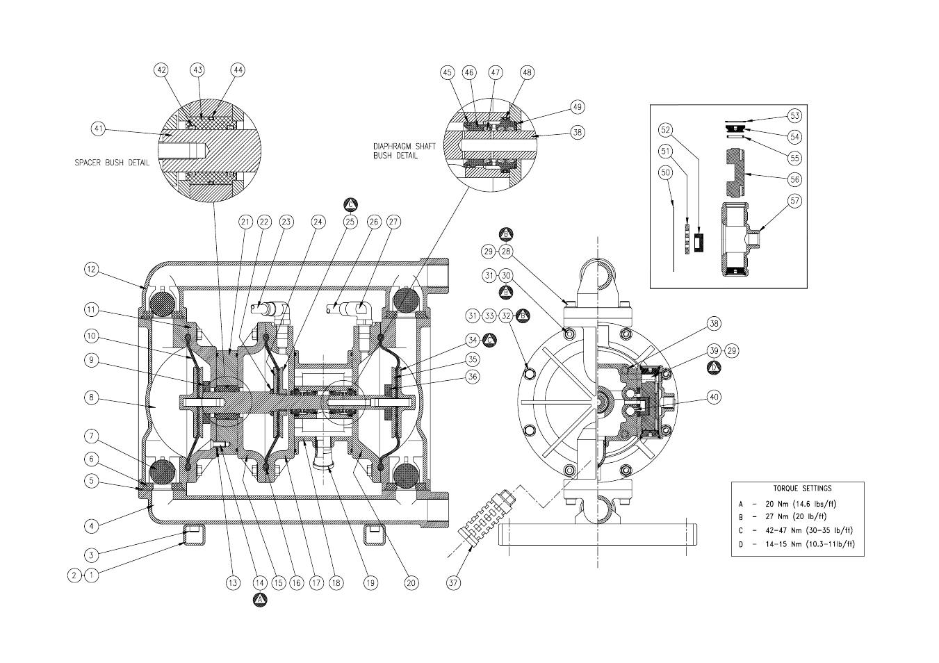 Versa-Matic N25 AIR OPERATED AIR OPERATED DOUBLE DIAPHRAGM PUMP User Manual | Page 8 / 12