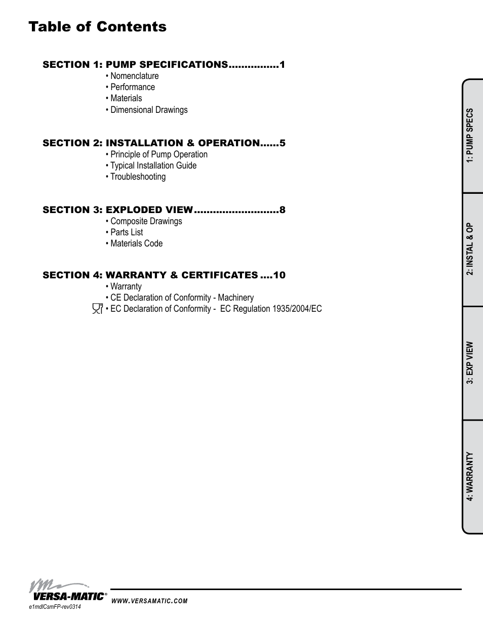 Versa-Matic 1 Elima-Matic Bolted Metal – Food Processing (E1) User Manual | Page 3 / 14