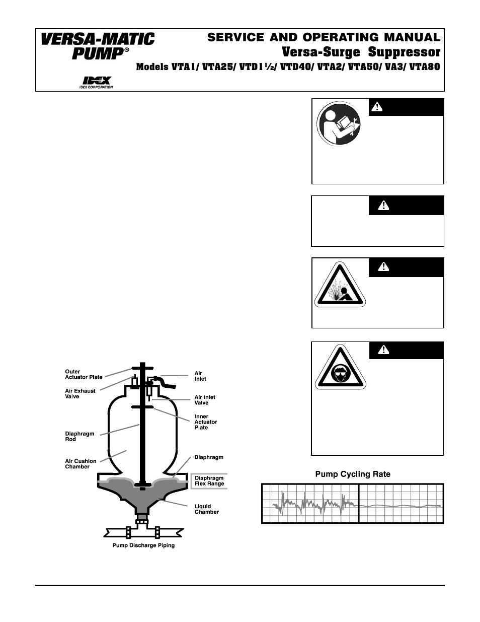 Versa-surge suppressor, Service and operating manual, Metallic construction | Versa-Matic Versa-Surge Surge Suppressors for Air-Driven Diaphragm Pumps Metallic User Manual | Page 9 / 9