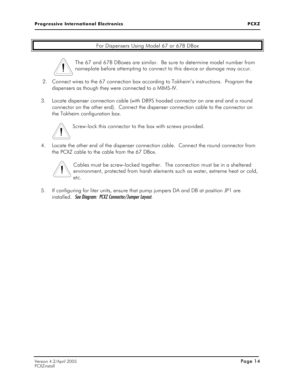 Progressive International Electronics PCXZ User Manual | Page 22 / 55