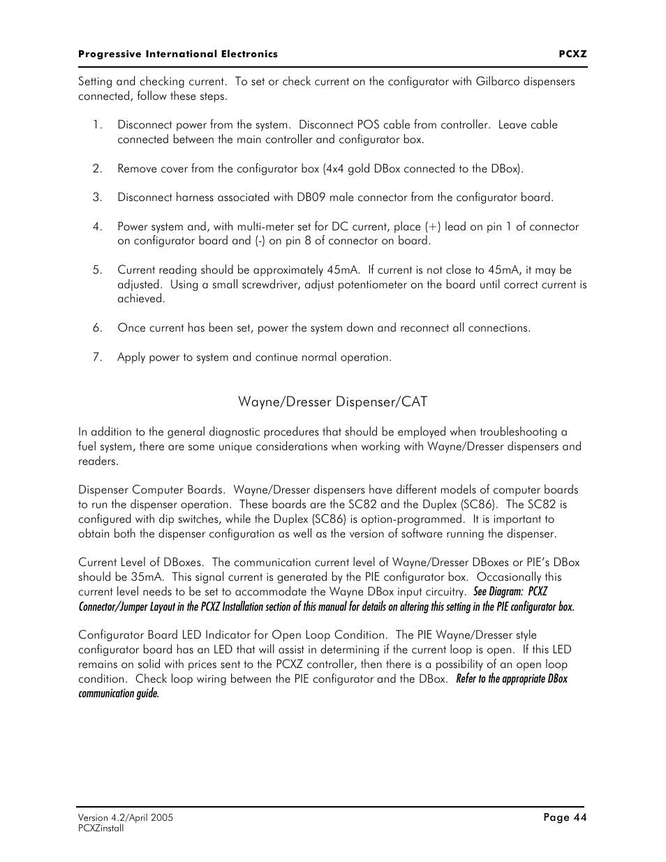 Progressive International Electronics PCXZ User Manual | Page 52 / 55