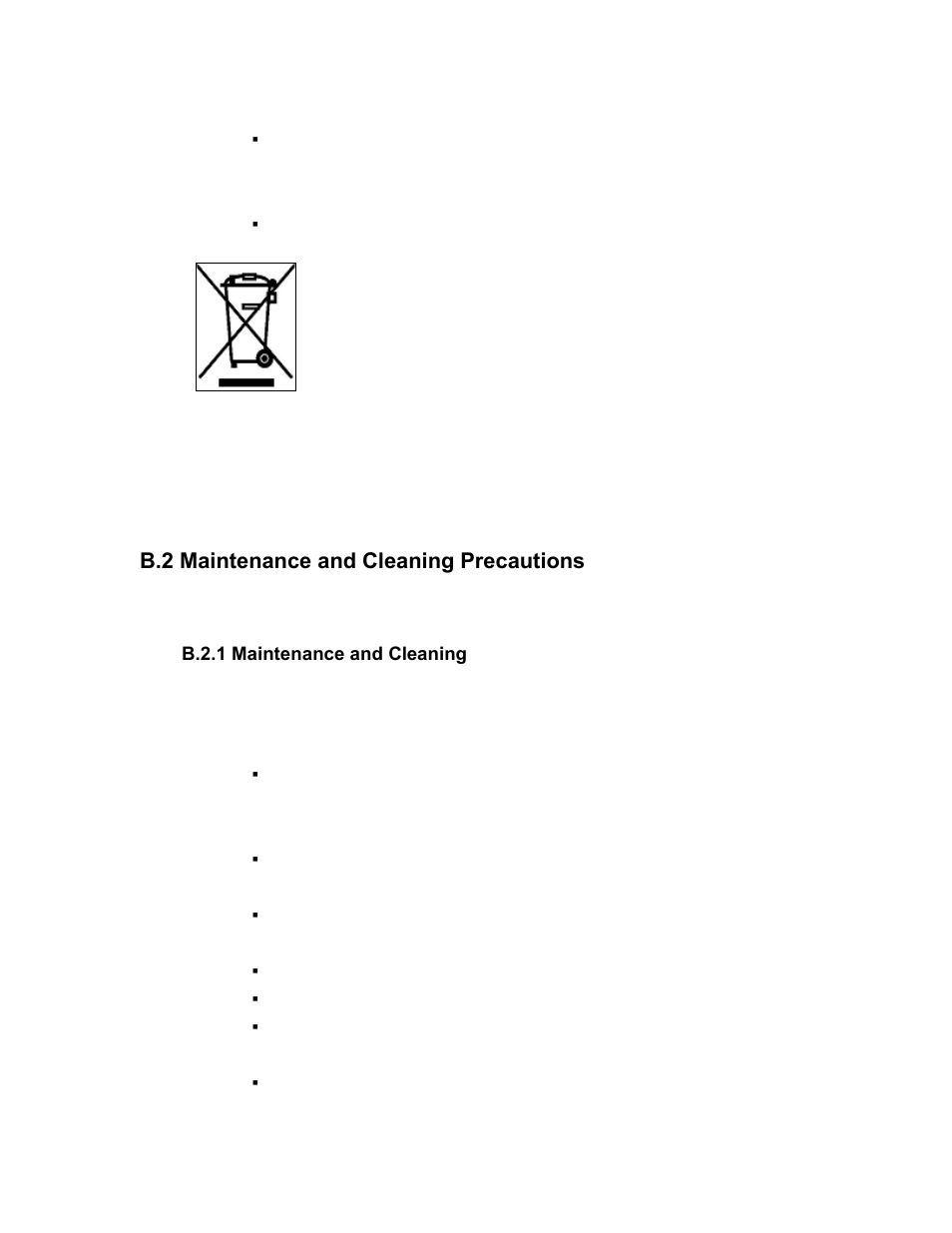 Aintenance and, Leaning, Recautions | B.2.1 maintenance and cleaning, B.2 maintenance and cleaning precautions | Maple Systems PC419C User Manual | Page 132 / 133