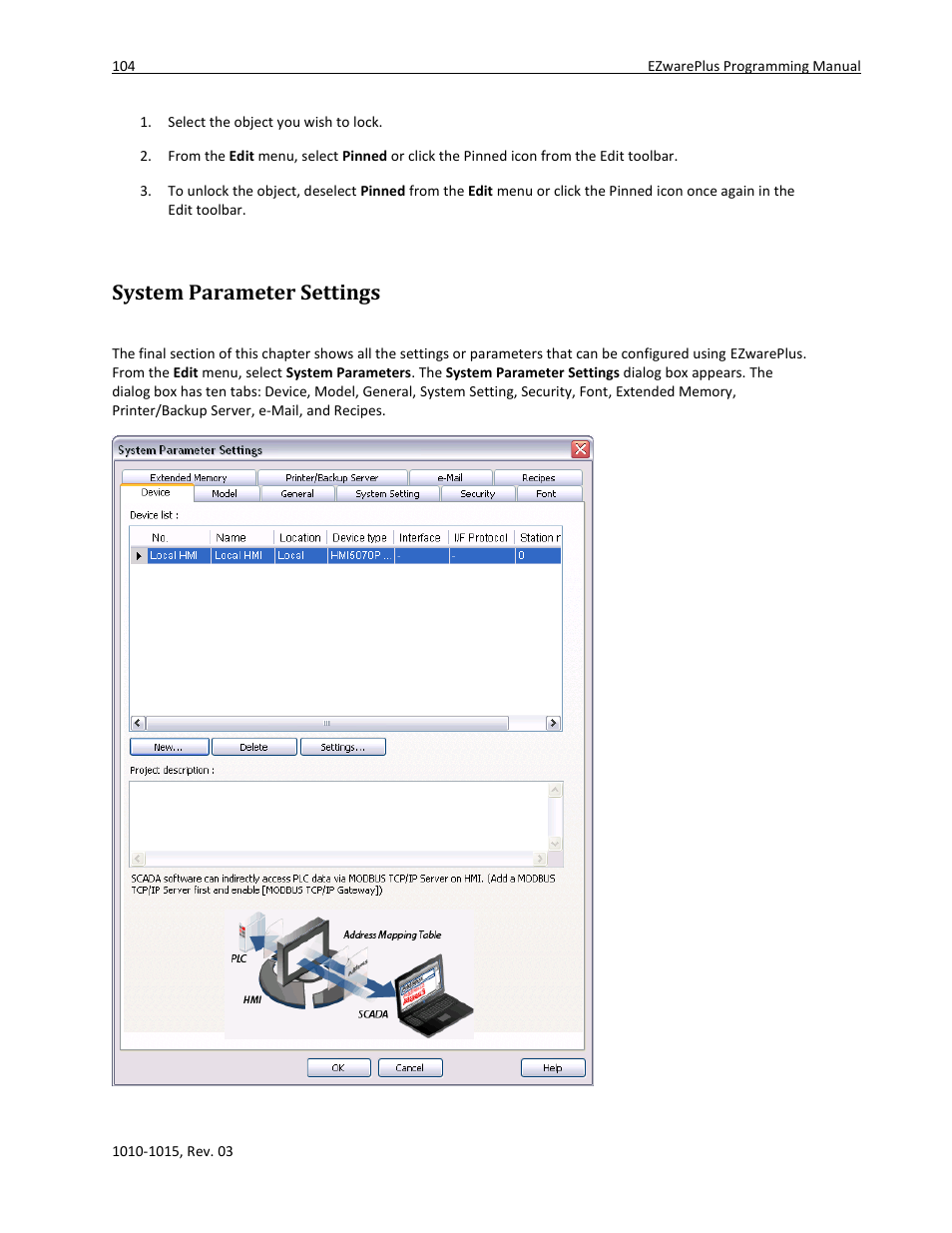 System parameter settings | Maple Systems 5000HD Series User Manual | Page 110 / 264