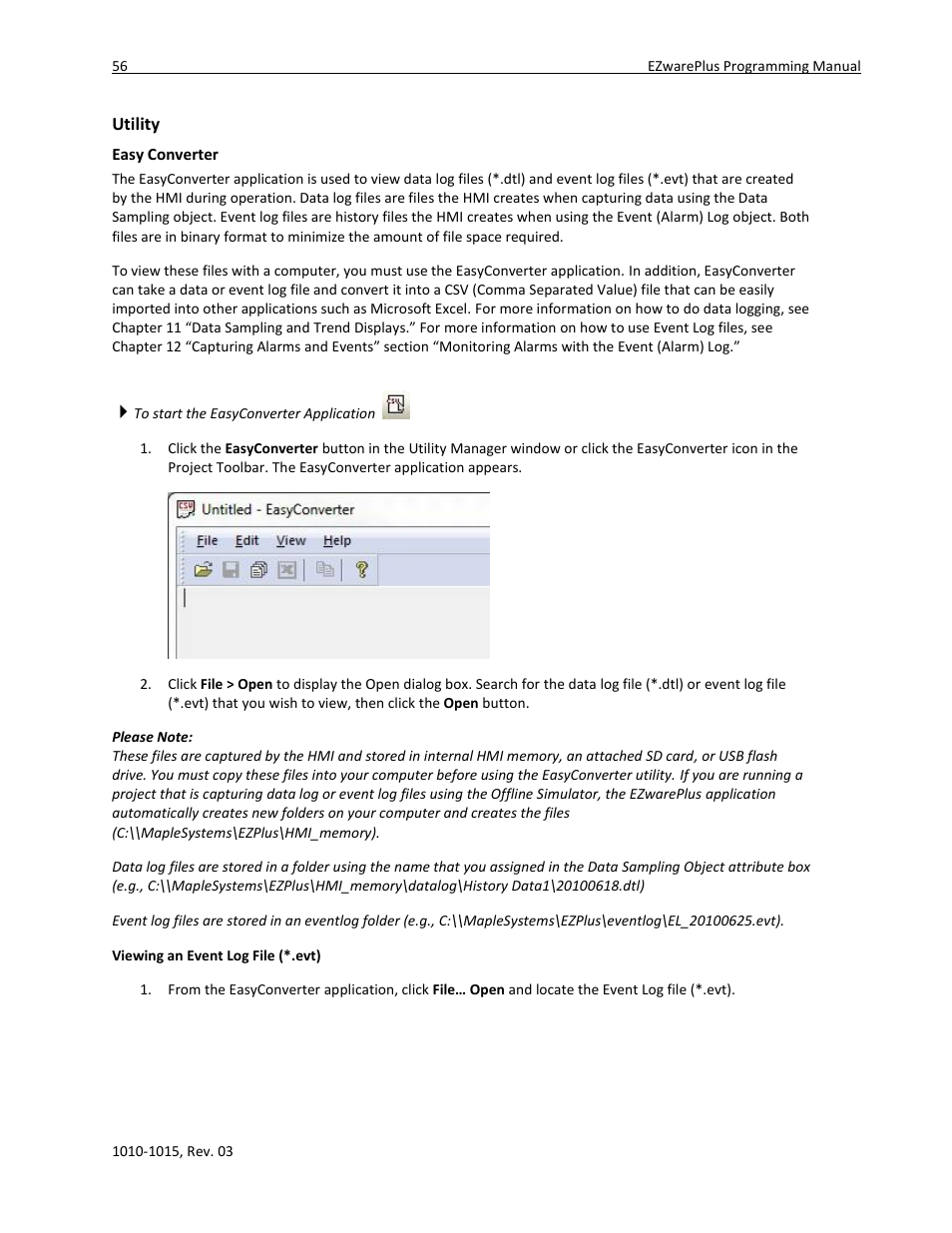 Utility, Easy converter | Maple Systems 5000HD Series User Manual | Page 62 / 264