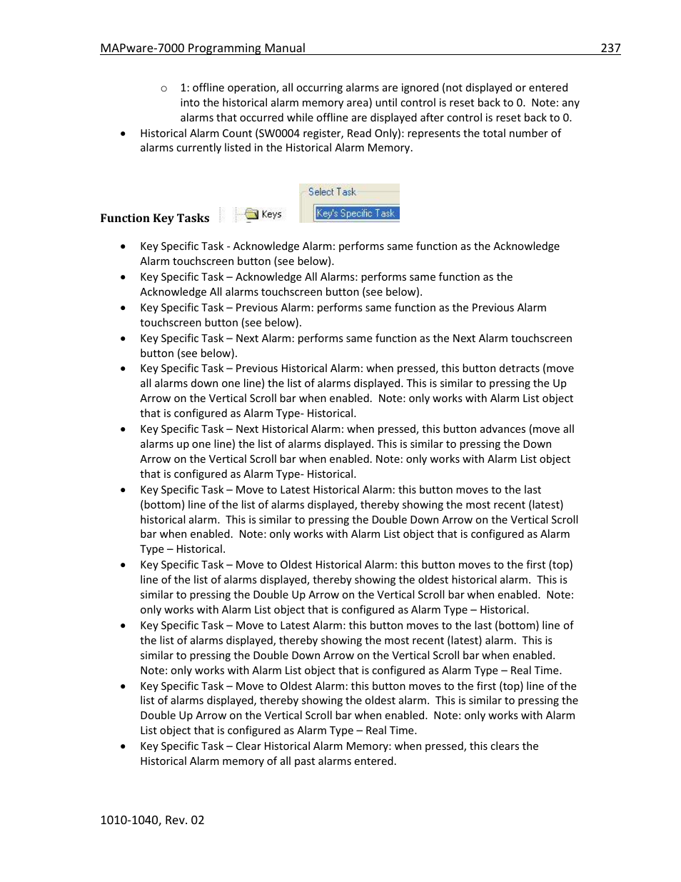 Function key tasks | Maple Systems MAPware-7000 User Manual | Page 237 / 336