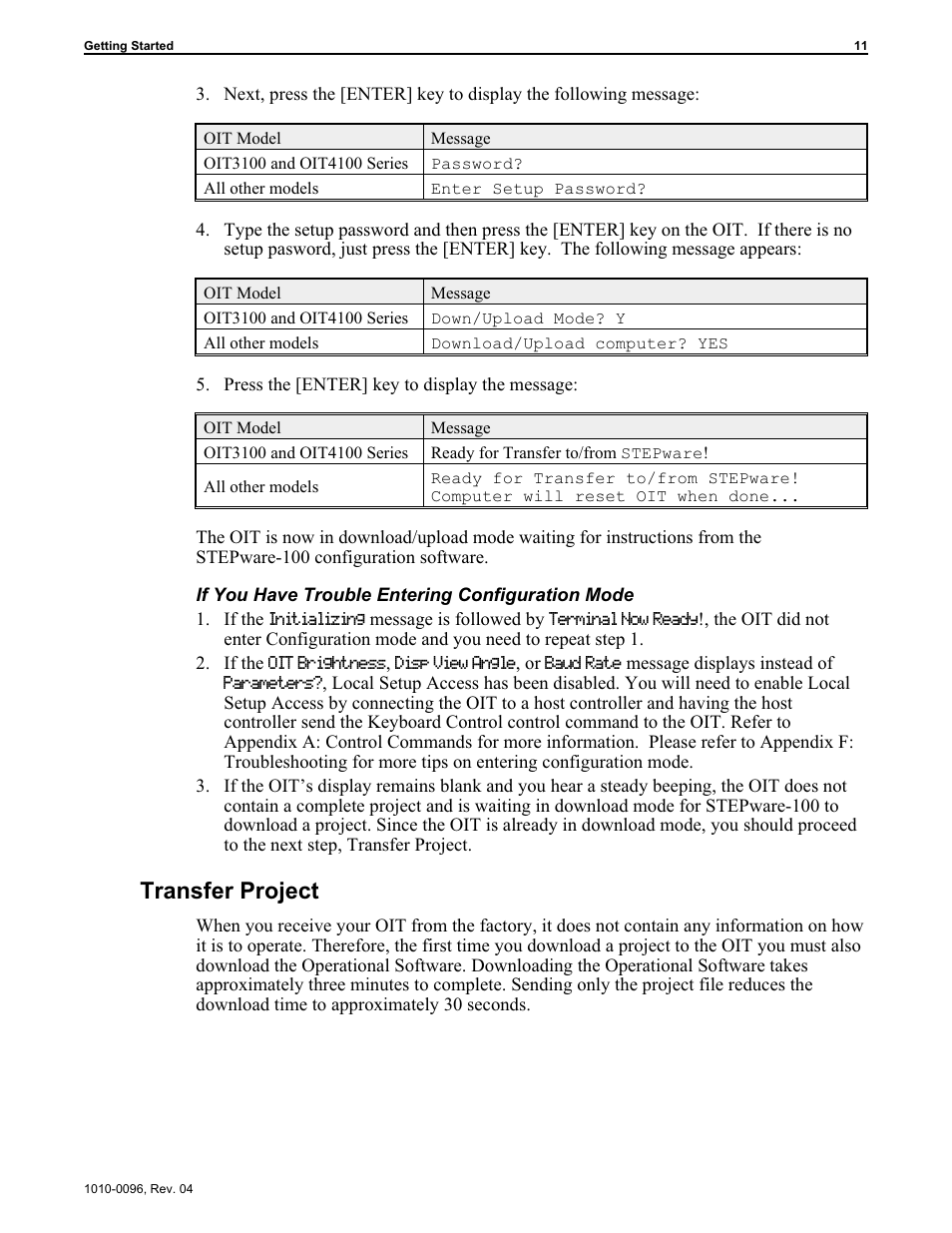 Transfer project | Maple Systems STEPware-100 User Manual | Page 14 / 93